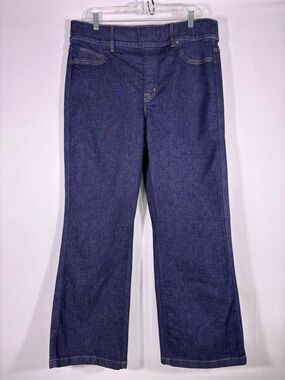 SPANX Flare Jeans Dark Wash Stretch Shaping Denim High Rise Pull-On Style 1X